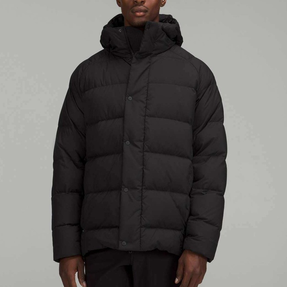 Lululemon M Wunder Puff Goose Down Jacket Coat Black Fifth Release Hooded Parka